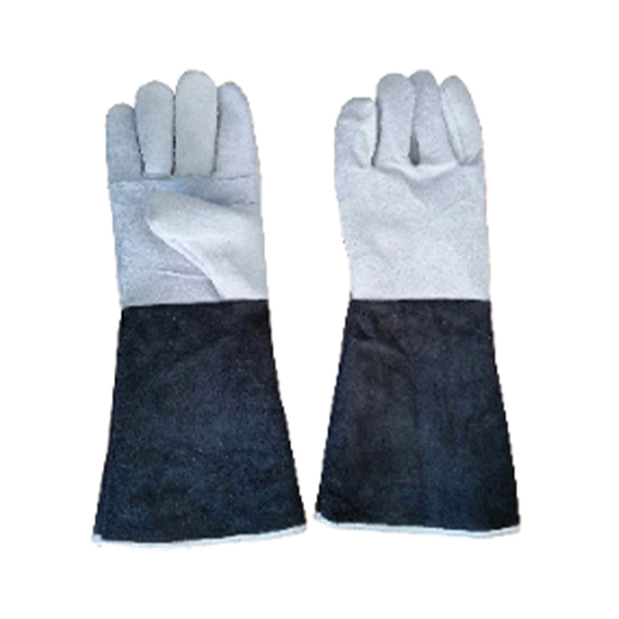 PROSIRY SAFE Cowhide Split Leather with Linning Welding Gloves (13inch) LG-TBS5-W Gray