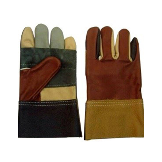 PROSIRY SAFE Fur leather gloves mixed with belly leather Palm patch, short edge LG-FTT-A6S